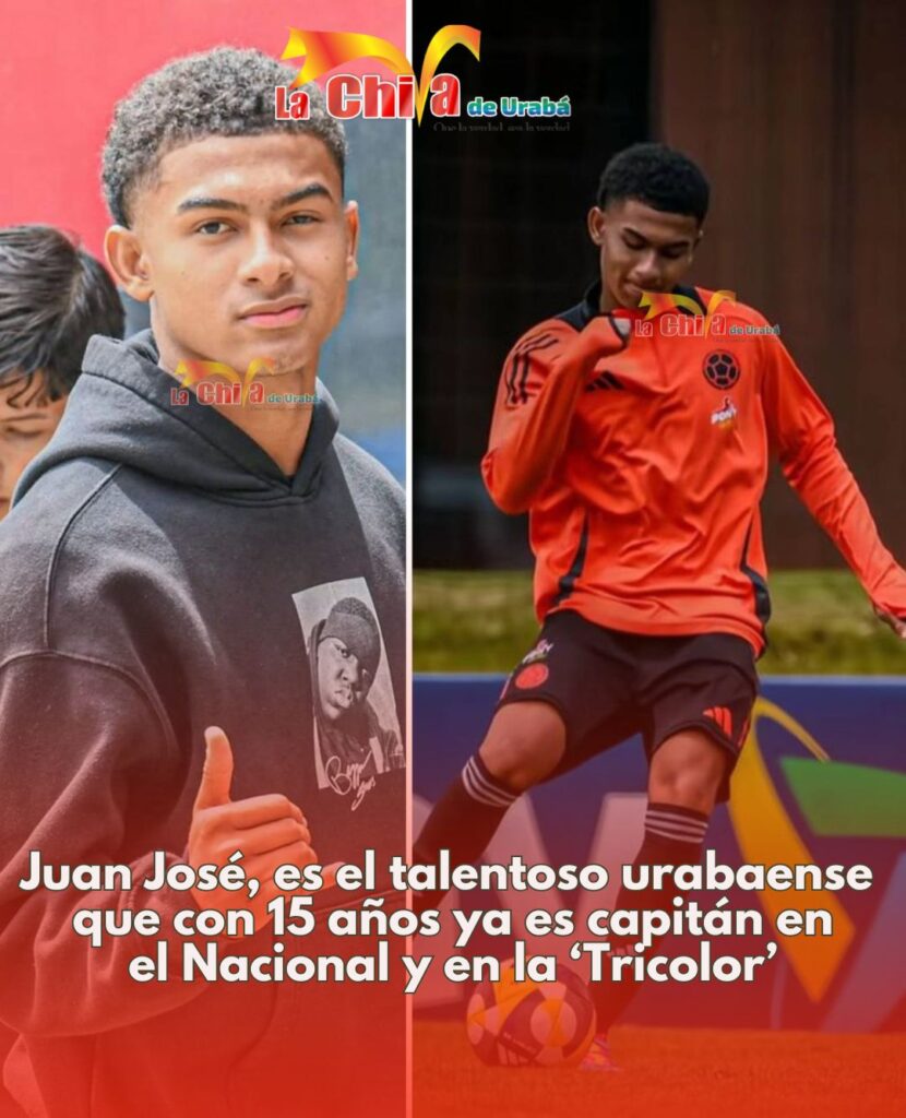 Juan José, es el talentoso urabaense que con 15 años ya es capitán en el Nacional y en la ‘Tricolor’